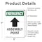 Signmission Assembly Point (Up Arrow) With Symbol, 5 in W x Rectangle, Vinyl Decal OS-2PACK-EM-D-57-V-10432 - alternate 5